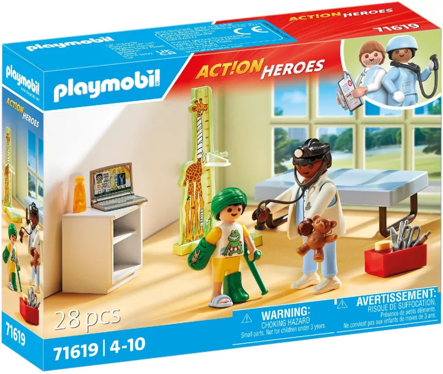 Playmobil Pediatra z pluszowym misiem 71619 - tantis.pl