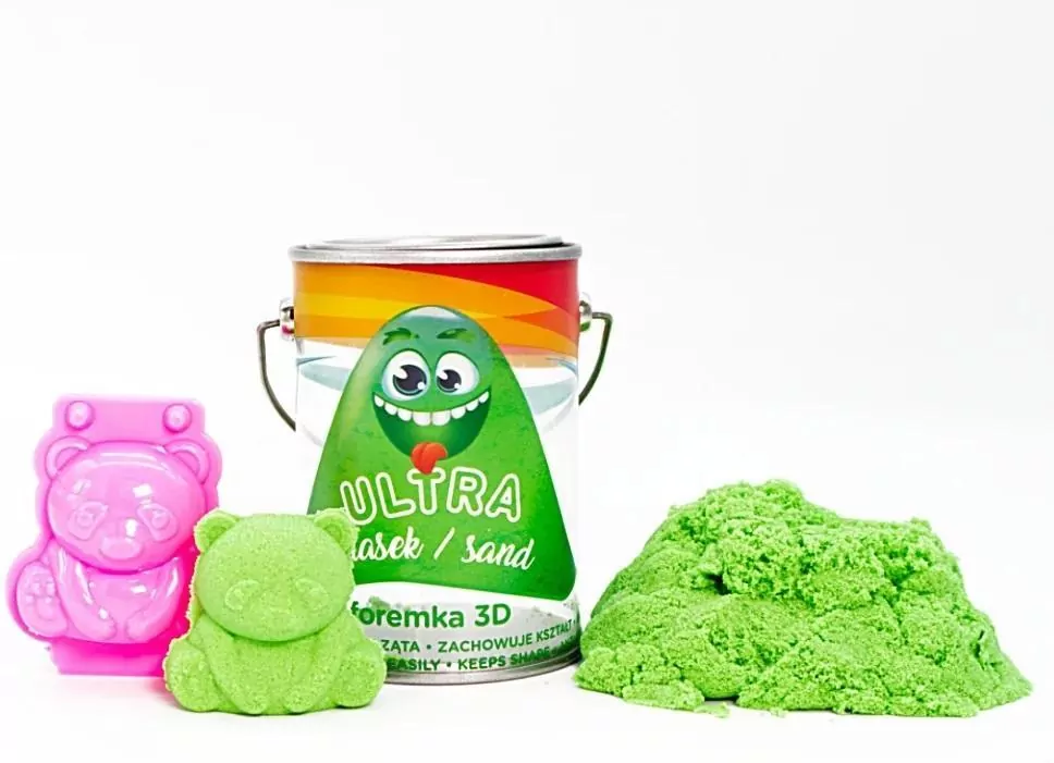 Ultra Piasek 150g zielony + foremka Panda - tantis.pl
