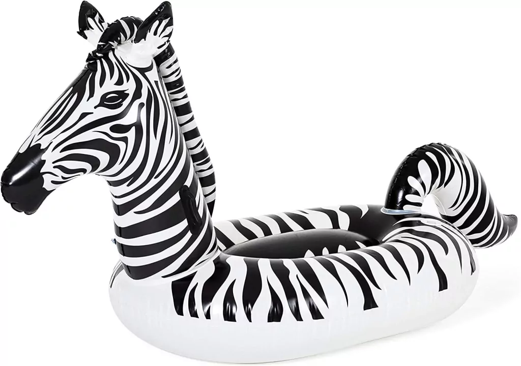Dmuchany materac zebra LED 254x142cm - tantis.pl