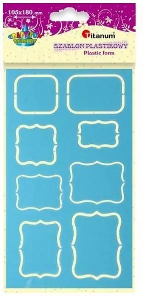 Szablon plastikowy 105x180mm ramki mix - tantis.pl