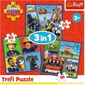 Trefl. Puzzle 3w1. Dzień Strażaka Sama - tantis.pl