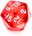 Komplet kości REBEL RPG - Kryształowe - Czerwone - tantis.pl