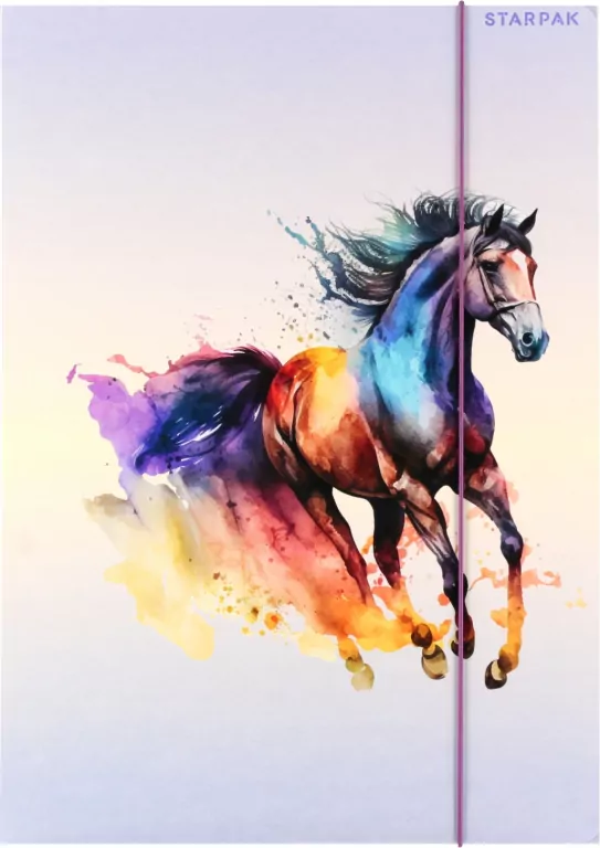 Teczka z gumką A4 Horses mix - tantis.pl