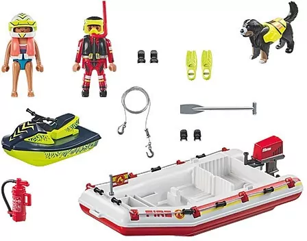 Playmobil 71464 Łódz straży pożarnej ze skuterem wodnym - tantis.pl