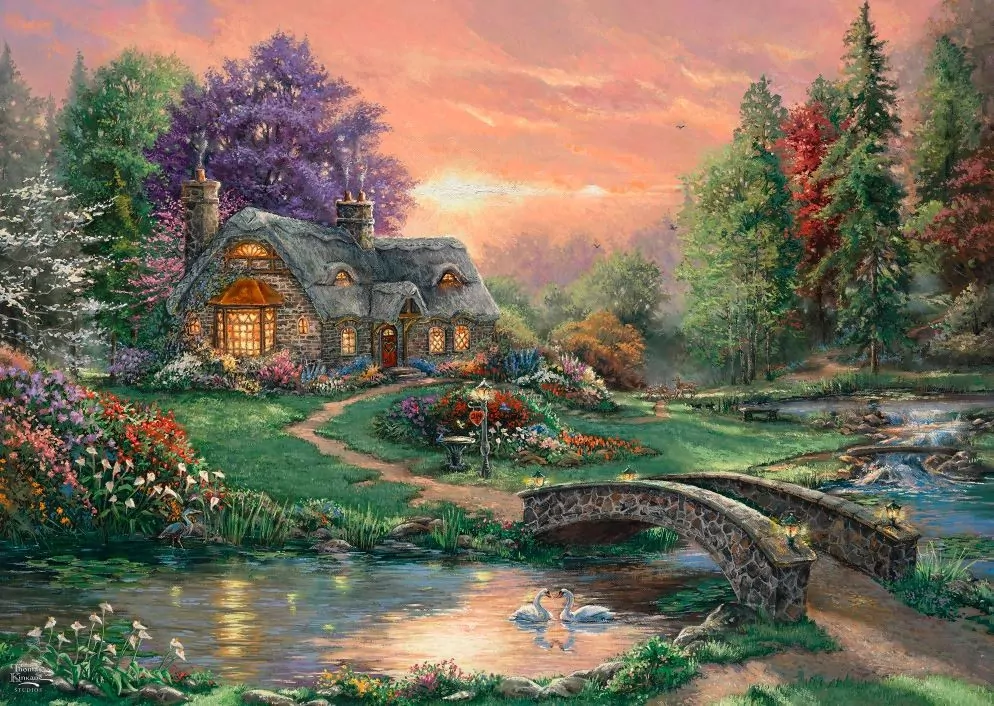 Puzzle 1000. PQ Romantyczny weekend. T. Kinkade - tantis.pl