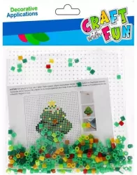Zestaw kreatywny Boże Narodzenie koraliki do zaprasowywania Choinka Craft with Fun 521575