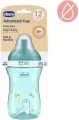 Chicco. Kubek niekapek. 266 ml. 12 miesięcy. Turkusowy - tantis.pl