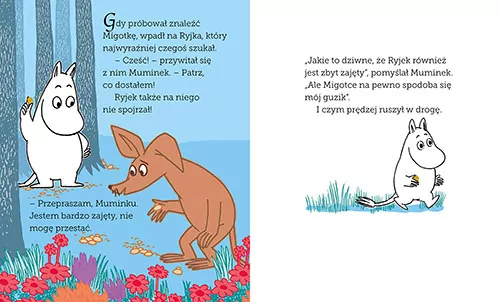 Muminek i urodzinowy guzik. Muminki - tantis.pl