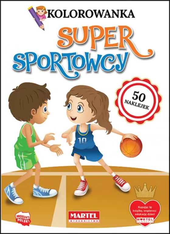 Kolorowanka z naklejkami. Super sportowcy - tantis.pl