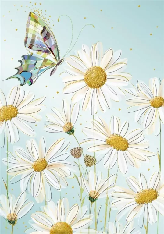 Karnet B6 + koperta. Kwiaty astry - tantis.pl