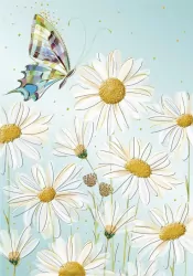 Karnet B6 + koperta. Kwiaty astry