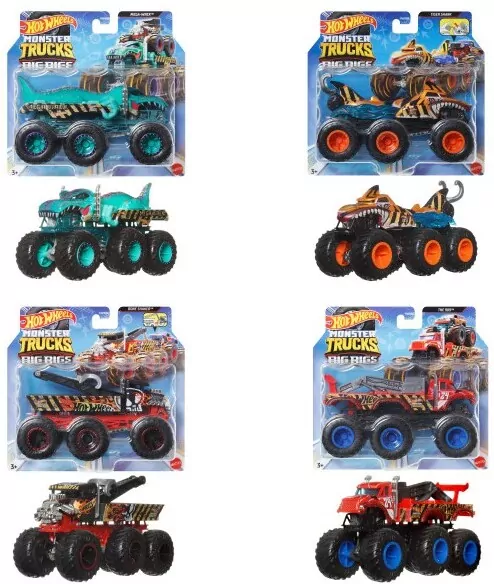 Hot Wheels. Monster Trucks 6-kołowe ciężarówki, mix - tantis.pl