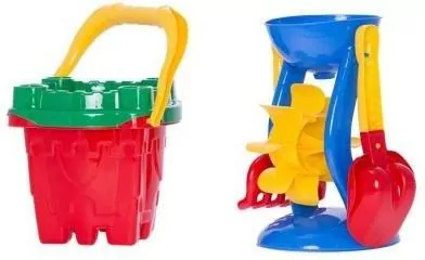 Komplet do piasku. Zamek z młynkiem - tantis.pl