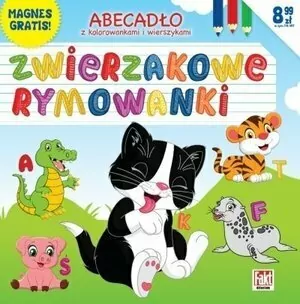 Zwierzakowe rymowanki. Abecadło z kolorowankami i wierszykami