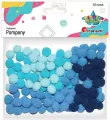 Dodatek dekoracyjny Craft-fun pompony niebieskie (0126BL) - tantis.pl