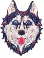 Puzzle drewniane eko 73. Śnieżny husky - tantis.pl