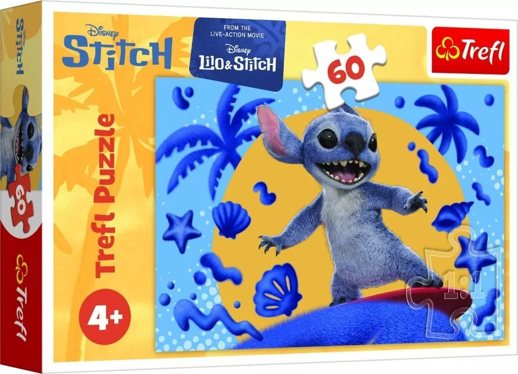 Puzzle 60 Dzień ze Stitchem TREFL - tantis.pl