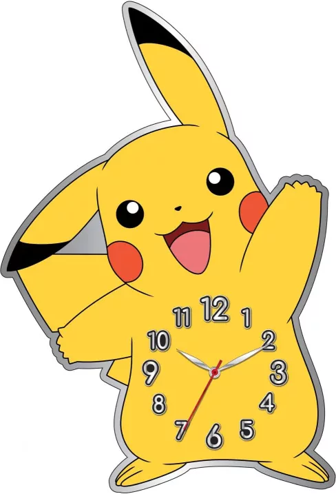 Zegar ścienny 3D Pikachu Pokemon metalowy POK3170 - tantis.pl