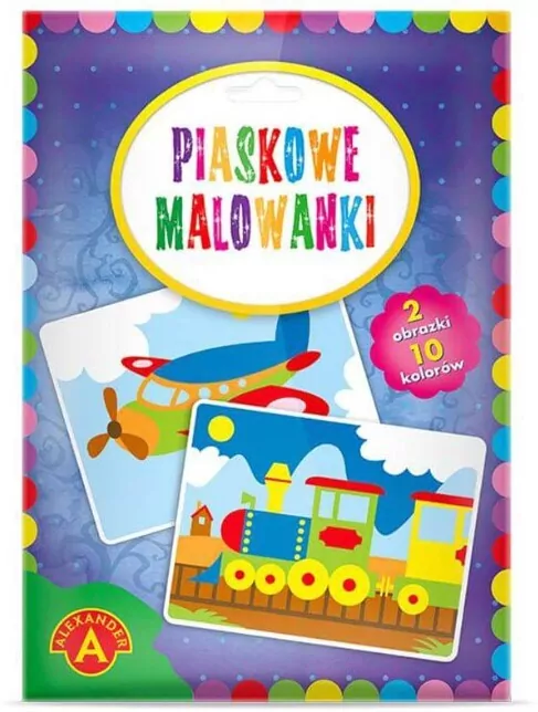 Piaskowe malowanki. Pociąg i samolot - tantis.pl