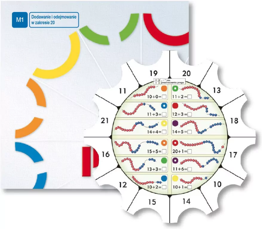Paleta M1 dodawanie i odejmowanie. Tarcze ćwiczeń - tantis.pl