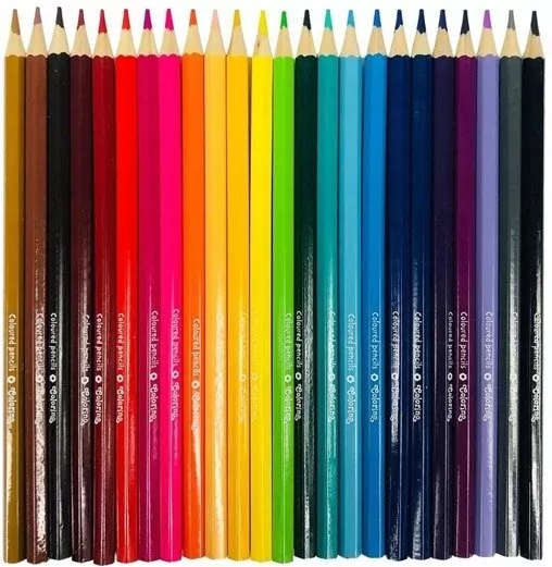 Kredki ołówkowe heksagonalne 24 kolory - tantis.pl