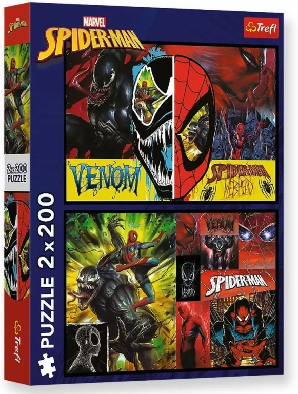 Puzzle 2x200 Dzień i noc Spidermana - tantis.pl