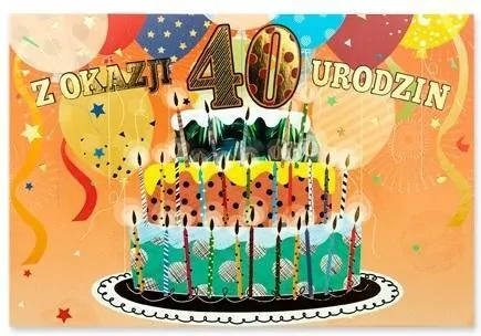 Karnet B6 Urodziny 40 - tantis.pl
