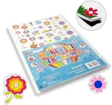 Naklejki piankowe kwiatki 20x30cm - tantis.pl