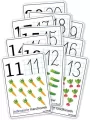 Plansze edukacyjne A5 - Cyfry 11-20. 10 kart - tantis.pl