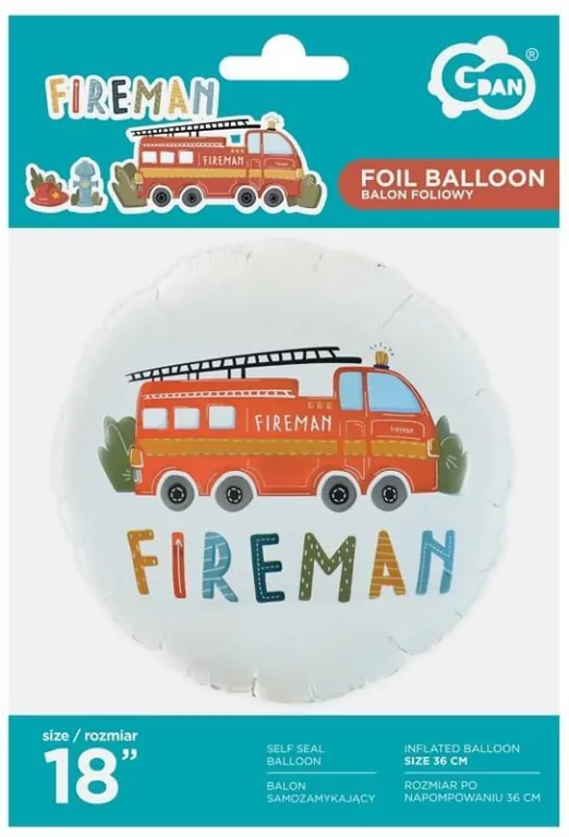 Balon foliowy. Fireman - tantis.pl