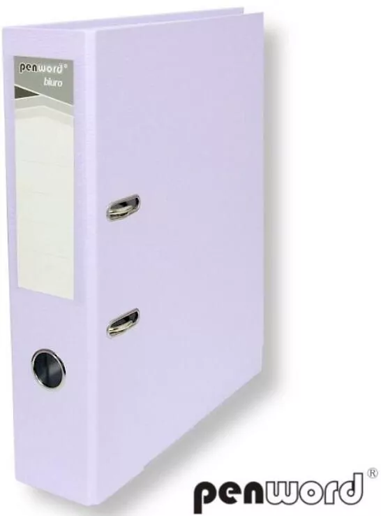 Segregator A4 z okuciem 7,5cm fioletowy pastelowy - tantis.pl