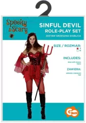 Strój dla dorosłych Grzeszna Diablica rozm. S