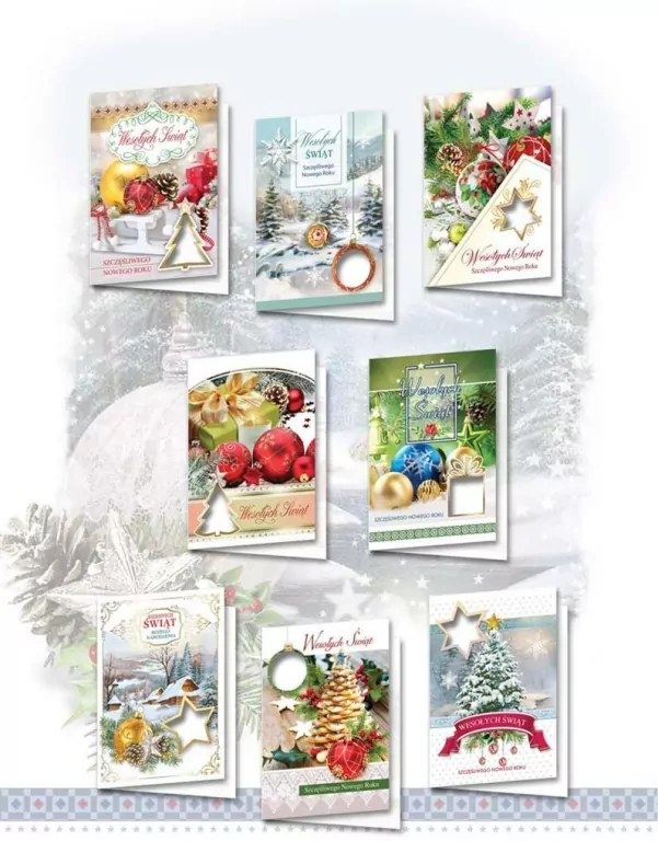 Karnet B6 Boże Narodzenie Z opłatkiem. Świecki (10sz) Mix - tantis.pl