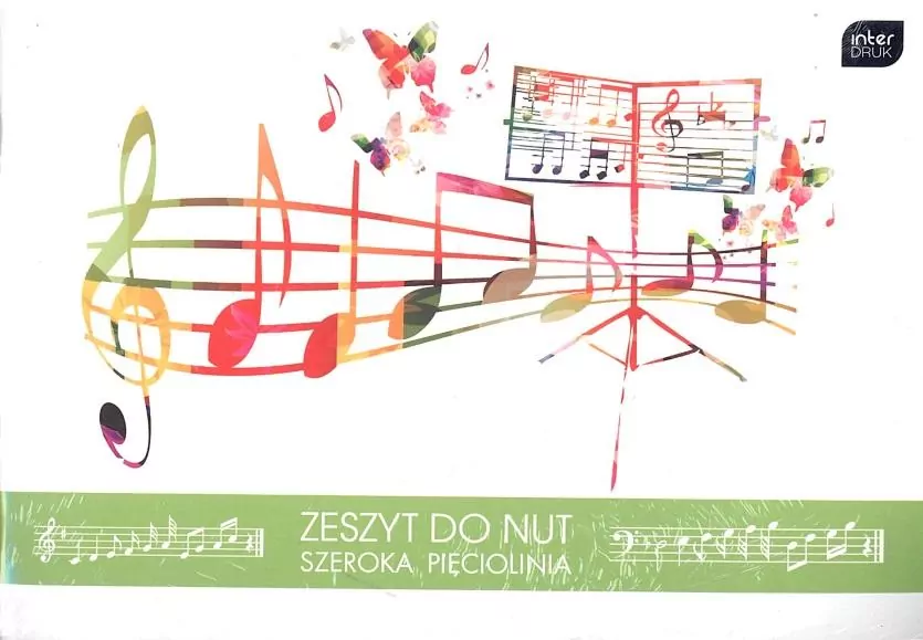 Zeszyt do nut B5/16K szeroka linia MIX - tantis.pl
