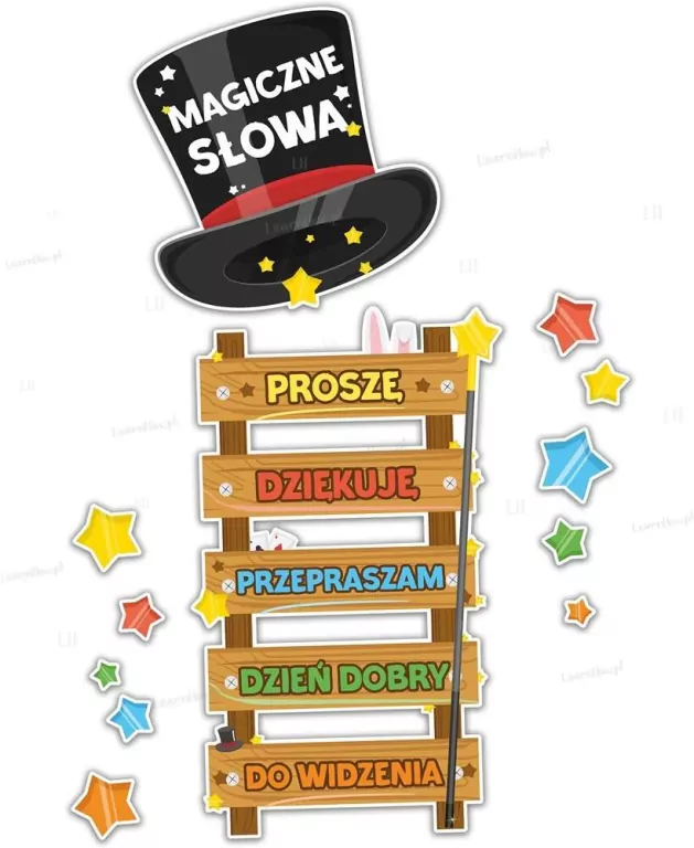 Dekoracje szkolne. Magiczne słowa 12el - tantis.pl