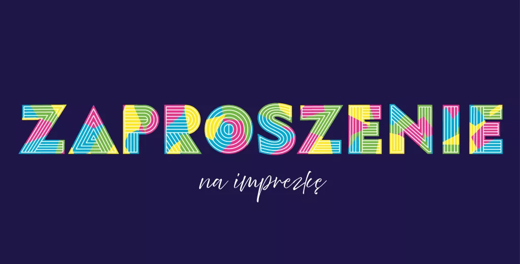Zaproszenie napis neon z kopertami 5szt - tantis.pl