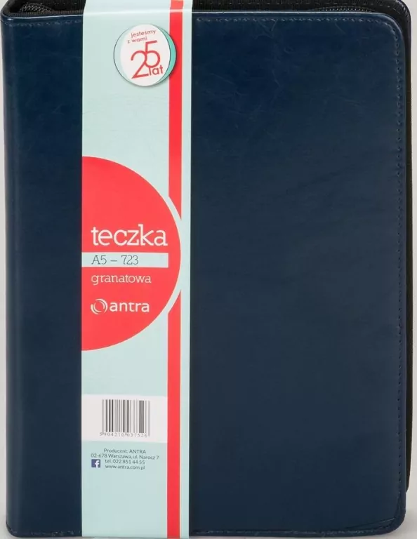 Teczka z kalkulatorem A5 723 granatowa ANTRA - tantis.pl