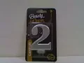 Świeczka B&C 2 metalik srebrna 8,0cm - tantis.pl