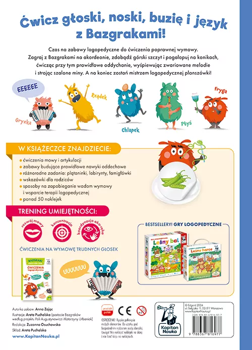 Bazgraki i gimnastyka języka. Ćwiczenia logopedyczne - tantis.pl