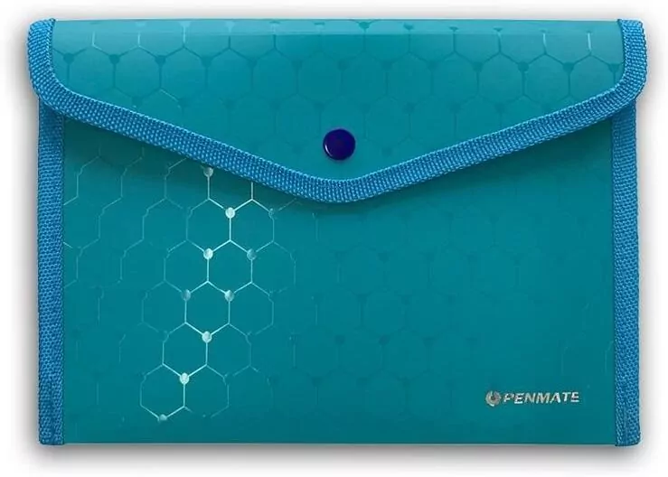 Koperta na zatrzask A5 LUX. Niebieska - tantis.pl