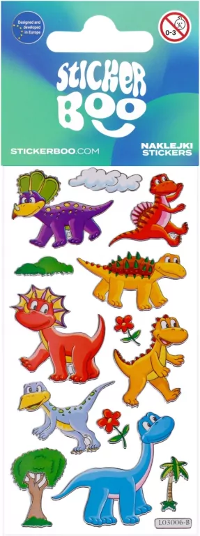 Naklejki Sticker BOO silver dinozaury - tantis.pl