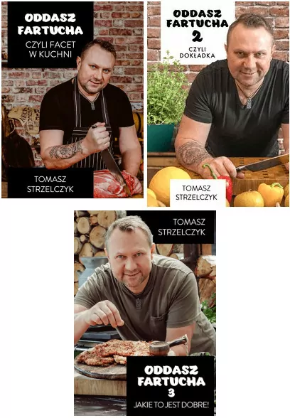 Pakiet: Oddasz fartucha, czyli facet w kuchni / Oddasz Fartucha 2 czyli dokładka / Oddasz Fartucha 3. Jakie to jest dobre - tantis.pl