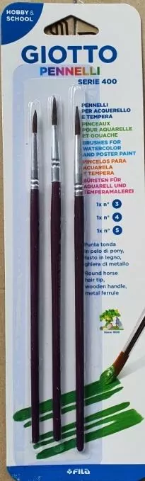 Pędzle 400 komplet 3 sztuki GIOTTO - tantis.pl