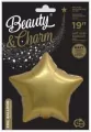 Balon foliowy B&C Gwiazdka, matowa, antyczne złoto 19" - tantis.pl