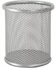 Przybornik na długopisy metalowy srebrny MEMOBE