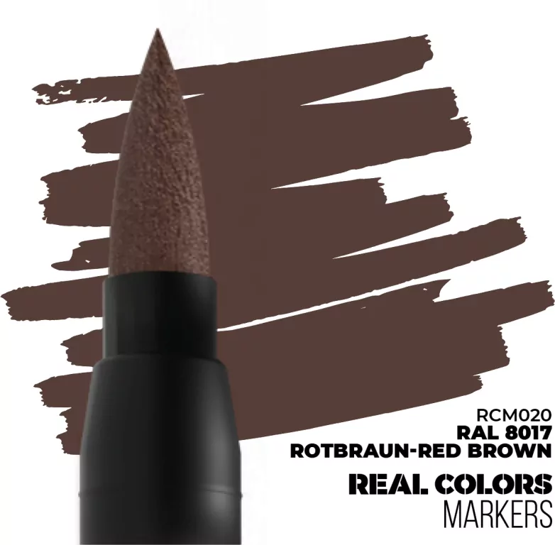 AK Interactive: Real Colors Markers - RCM020 - RAL 8017 Rotbraun-Red Brown - tantis.pl