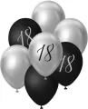 Balony B&C bukiet srebrno-czarny 45cm - tantis.pl