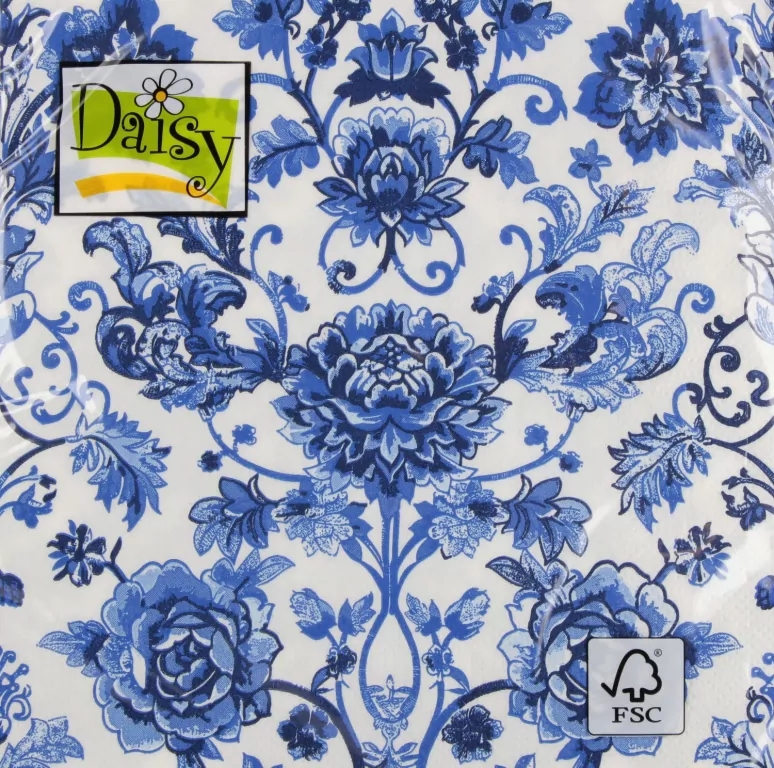 Serwetki DAISY Lunch SD 330x330 Kwiaty niebieskie 043101 - tantis.pl