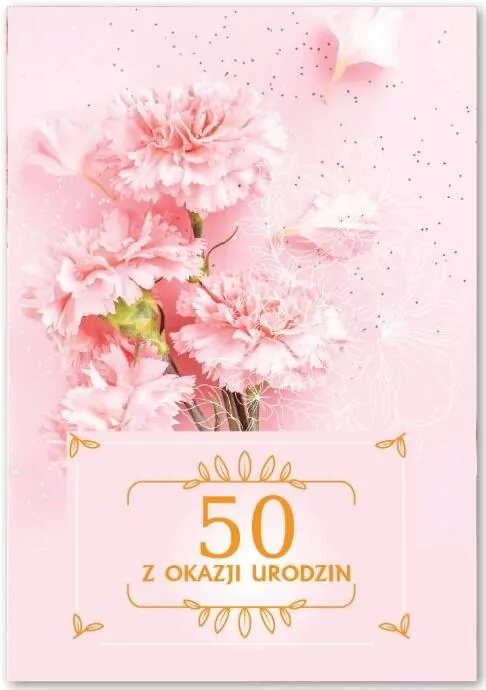 Kartka okolicznościowa Urodziny 50 - tantis.pl