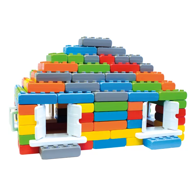 Klocki Budowlane Cegły Junior 140. Okna + drzwi - tantis.pl